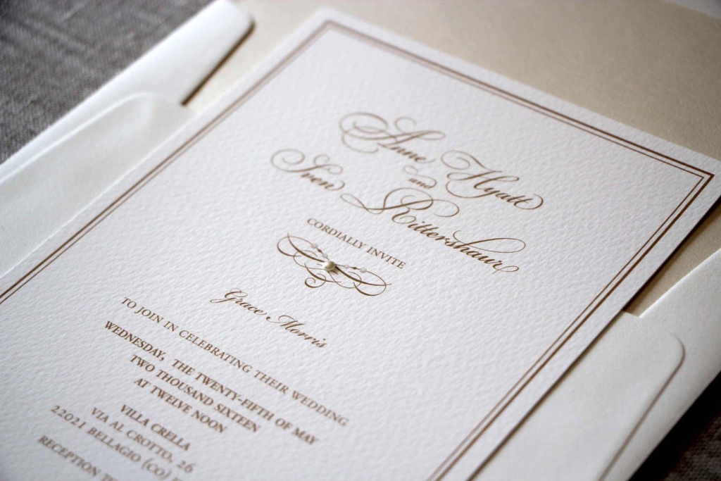 Detail of Anne and Sven's invitation.
