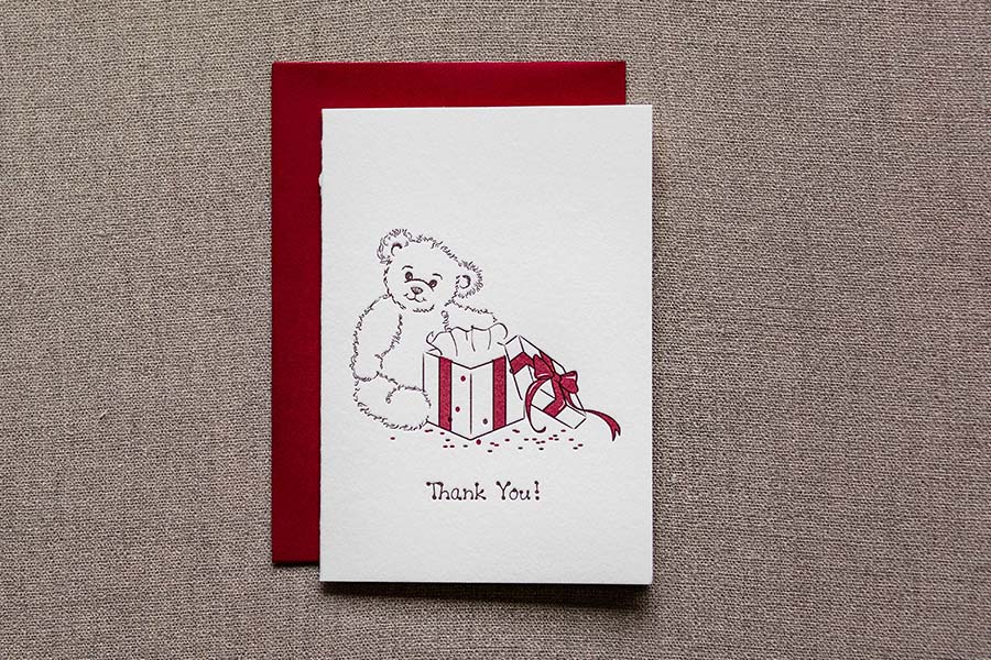 TEDDY — LETTERPRESS THANK YOU CARDS