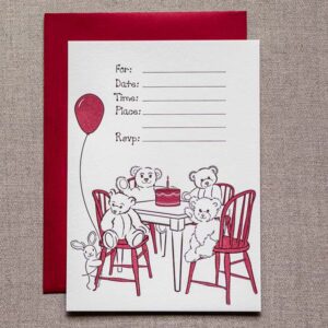 LETTERPRESS BIRTHDAY INVITATIONS